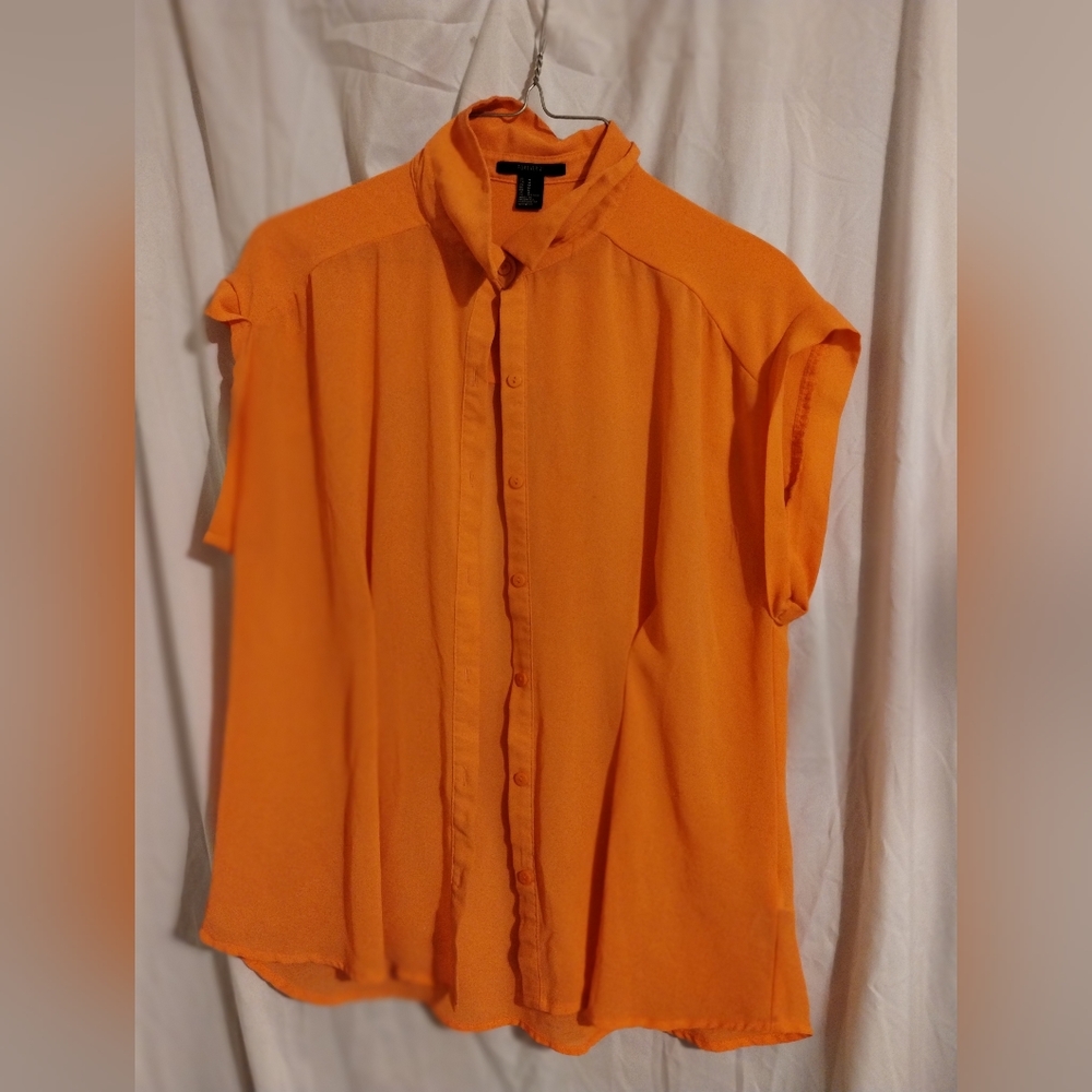 Sheer orange blouse